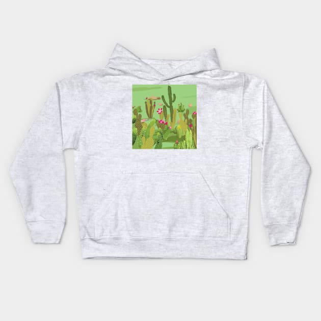 Cactus Variety 6 Kids Hoodie by B&K